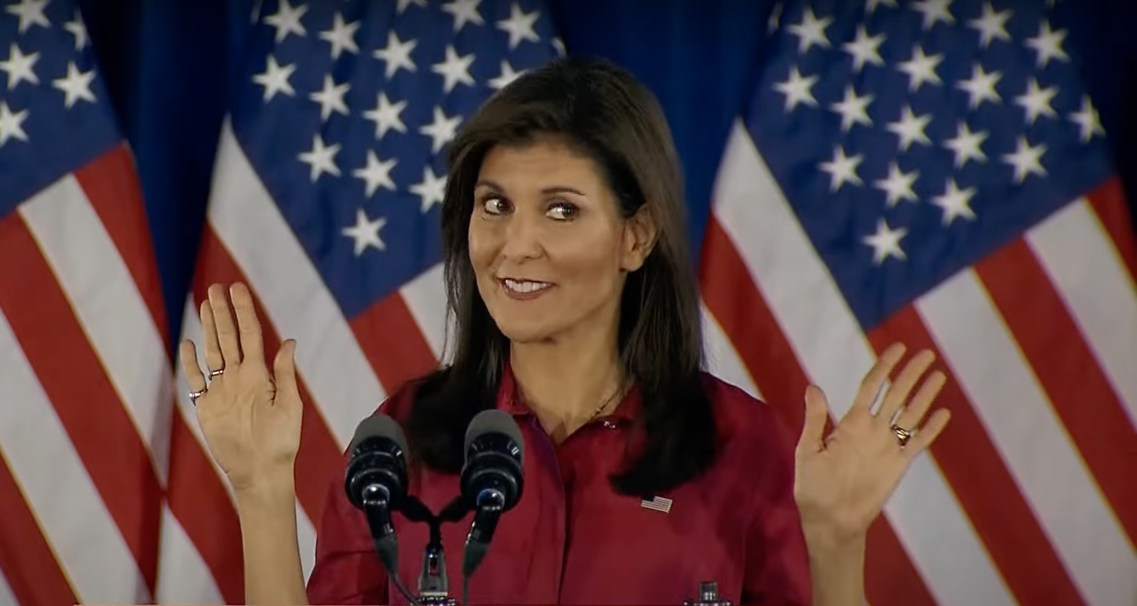 NextImg:Bitter Ron DeSantis Beats Defiant Nikki Haley For Second Place in Iowa Caucuses